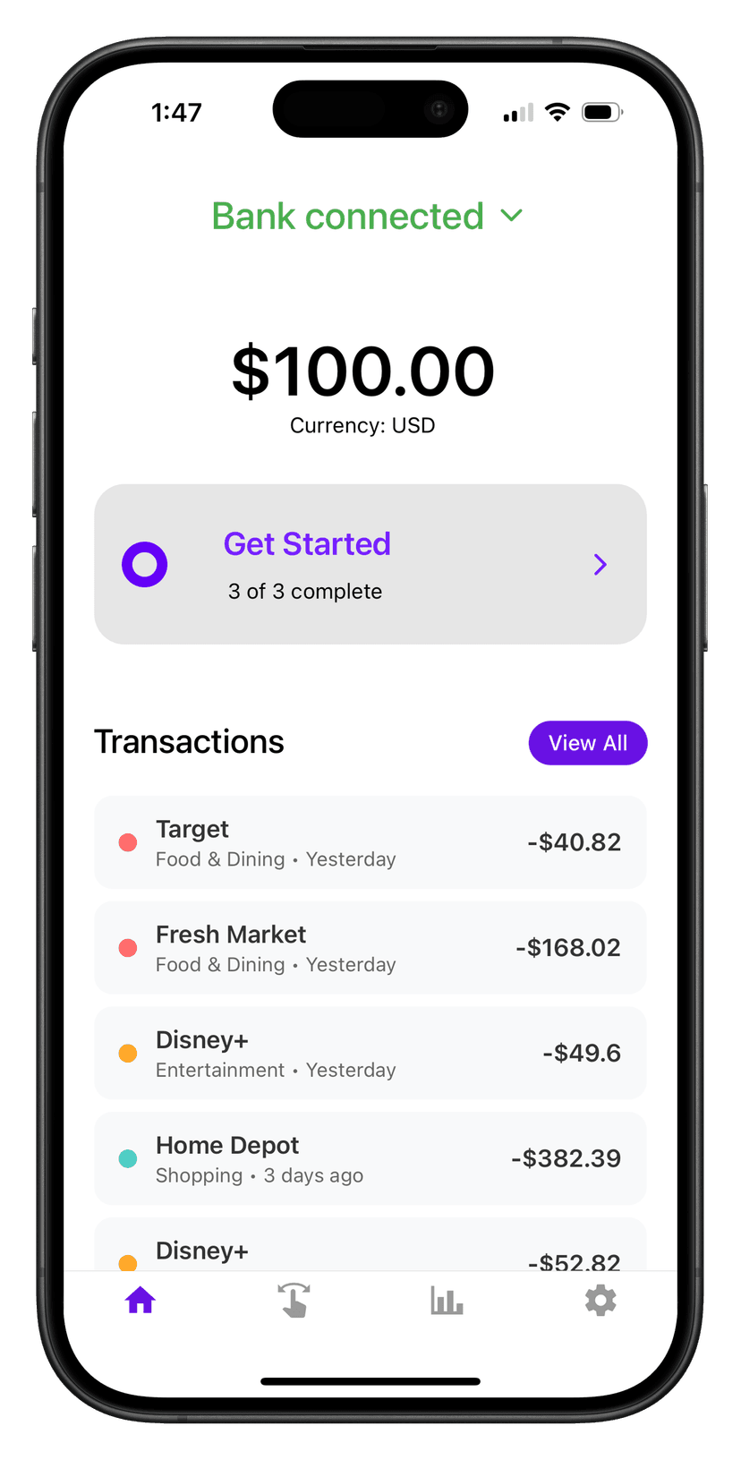 Flopp app home screen