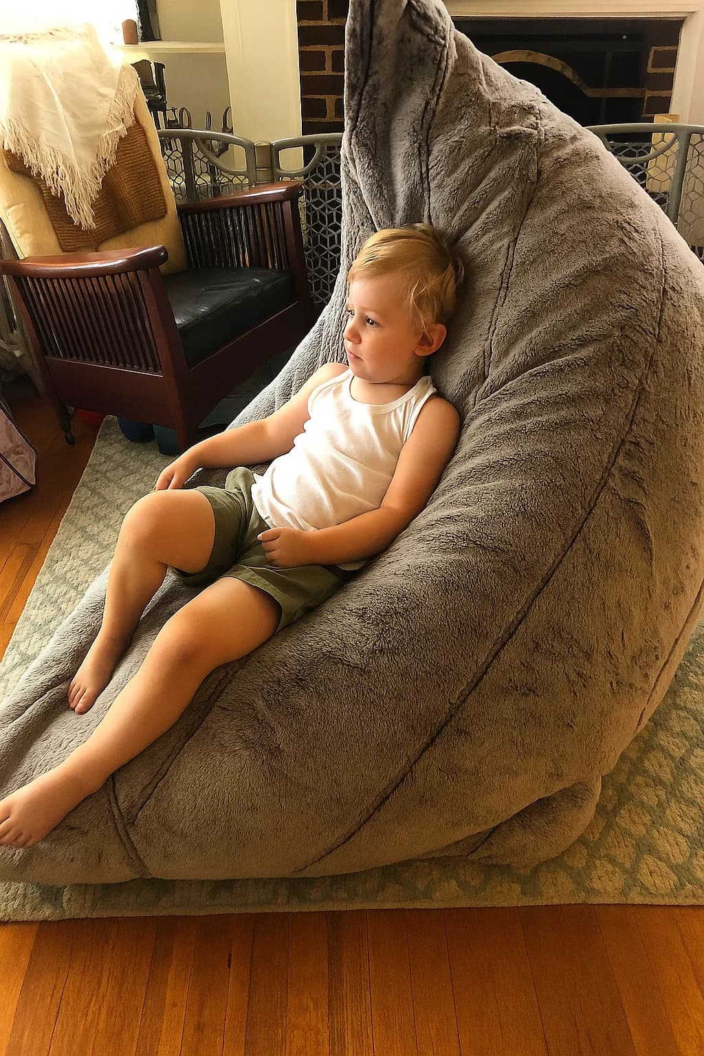 Kid on Beanbag Post